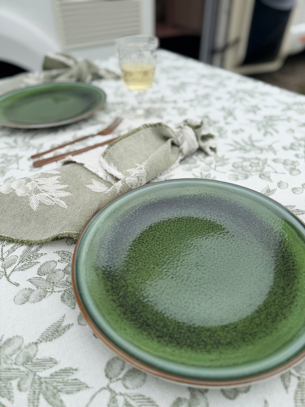 Certaldo Tafellinnen gecombineerd met Casale servies