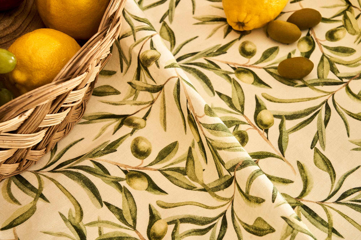 Impressie van de print van tafelkleed Lucania