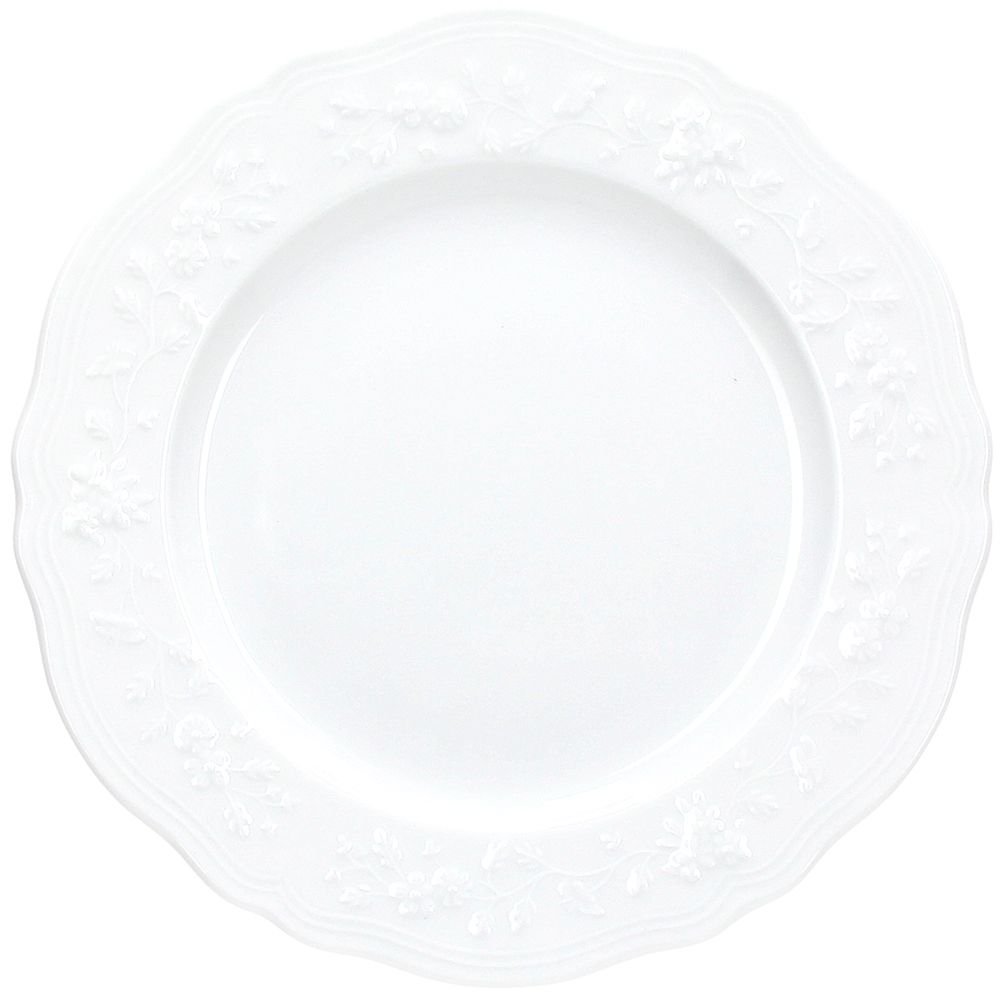 Fleur Bianco dinerbord in de kleur wit