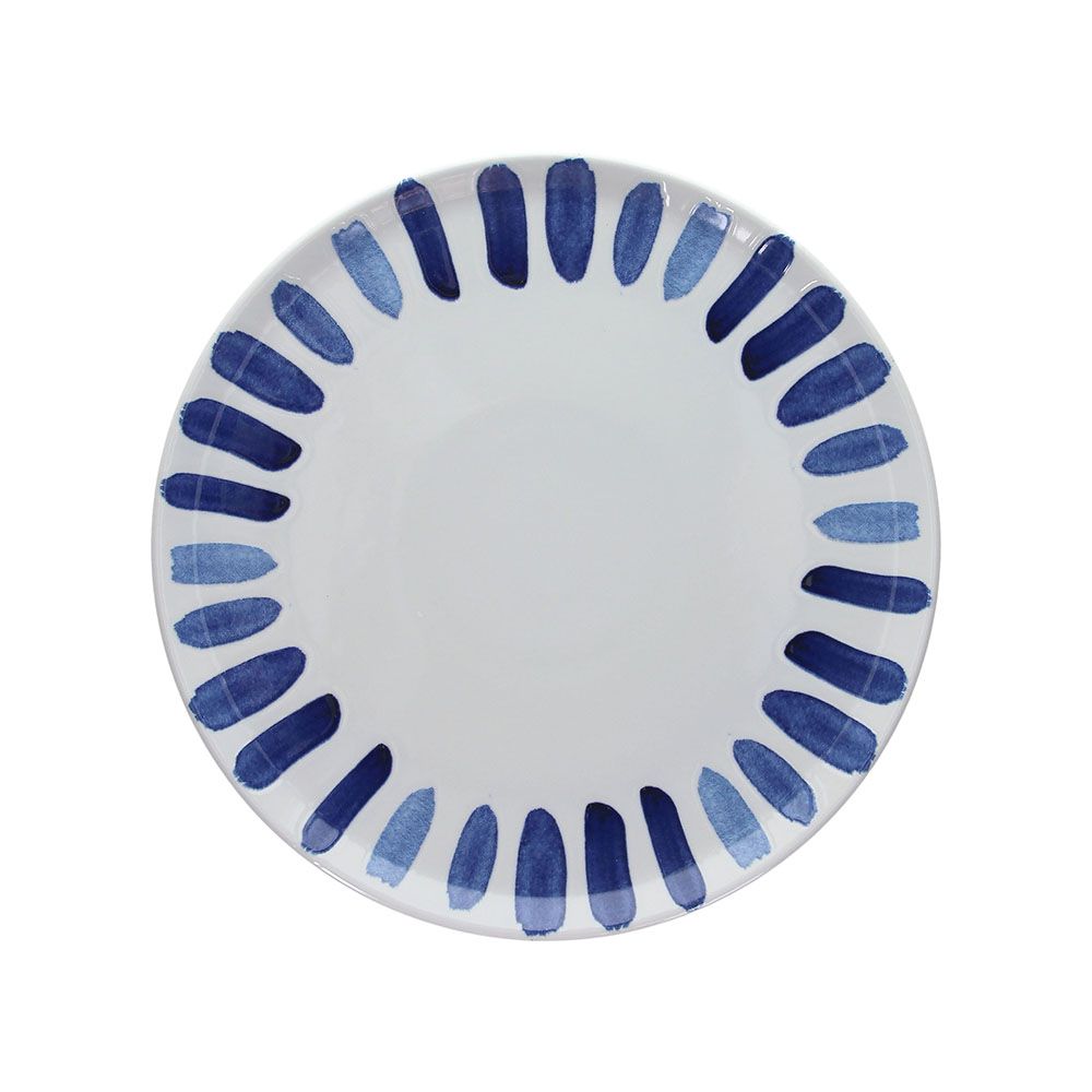 Panarea dinerbord met blauwe strepen